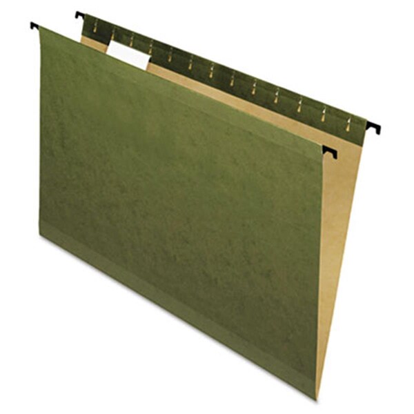 Officespace Pendaflex Poly Laminate Reinforced Hanging Folders, Legal Size - Green OF2200929 - main